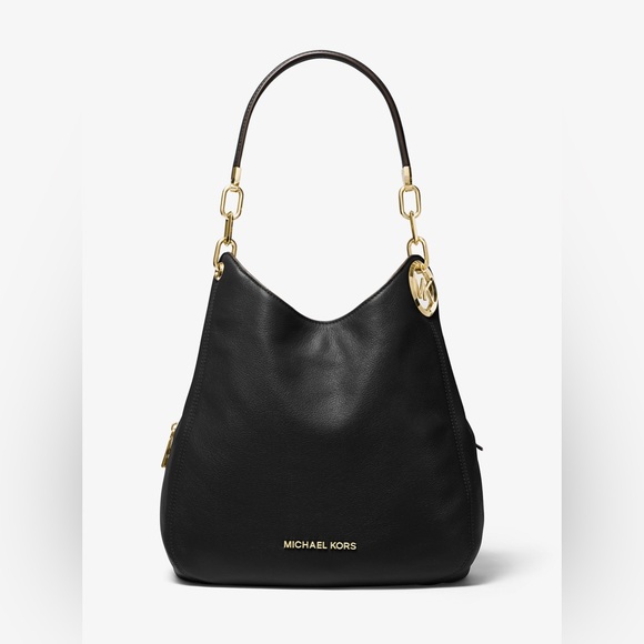 Michael Kors Lillie Large Pebbled Leather Shoulder Bag...